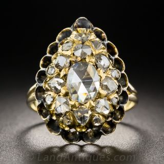 Antique Rose-Cut Diamond Cluster Ring