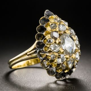 Antique Rose-Cut Diamond Cluster Ring