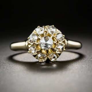 Antique Rose-Cut Diamond Cluster Ring