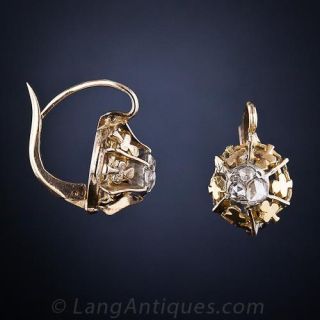 Antique Rose-Cut Diamond Earrings
