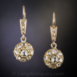 Antique Rose-Cut Diamond Earrings