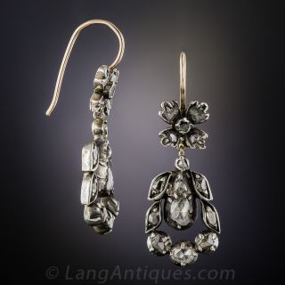 Antique Rose-Cut Diamond Earrings