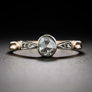 Antique Rose-Cut Diamond Solitaire