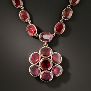 Antique Georgian Rose Gold and Garnet Necklace