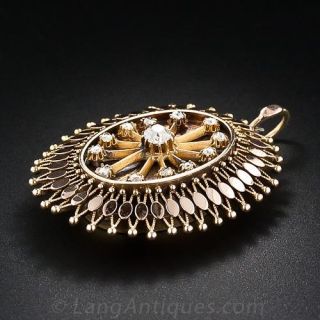 Antique Rose Gold Diamond Locket