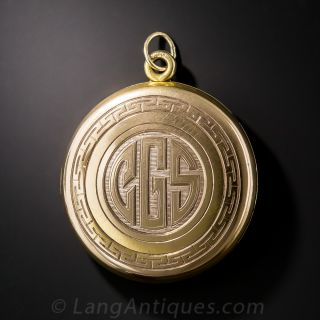Antique Round Gold and Diamond Locket