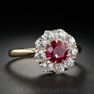 Antique Ruby and Diamond Ring