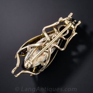 Antique Ruby, Sapphire and Diamond Wasp Pin