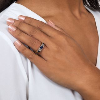 Antique Sapphire and Diamond Five-Stone Ring