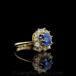 Antique Sapphire and Diamond Ring