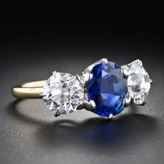 Antique Sapphire and Diamond Ring 