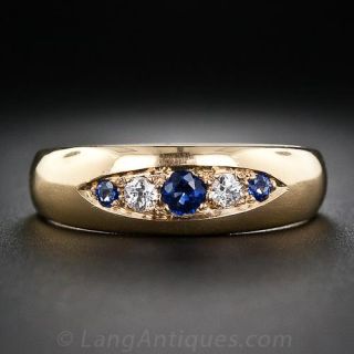 Antique Sapphire and Diamond Ring