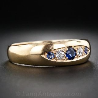 Antique Sapphire and Diamond Ring
