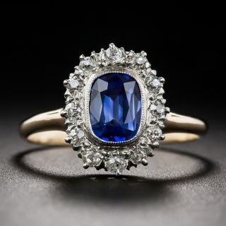 Antique Sapphire and Diamond  Ring