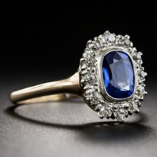 Antique Sapphire and Diamond  Ring