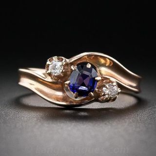 Antique Sapphire and Diamond Ring