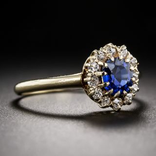 Antique Sapphire and Diamond Ring