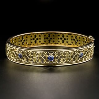 Antique Sapphire Bangle Bracelet - 2
