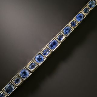 Antique Sapphire Silver Line Bracelet - 3
