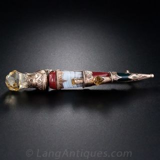 Antique Scottish Thistle Kilt Pin