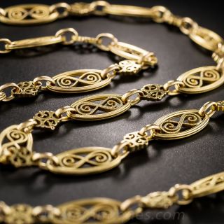 Antique Scroll Link Chain