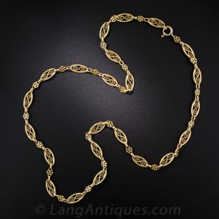 Antique Scroll Link Chain