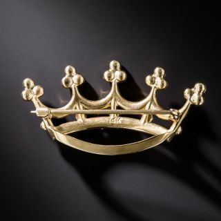 Antique Seed Pearl Crown Pin