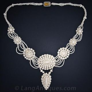 Antique Seed Pearl  Necklace