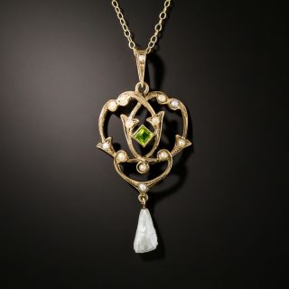 Antique Seed Pearl Pendant - 3