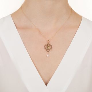 Antique Seed Pearl Pendant