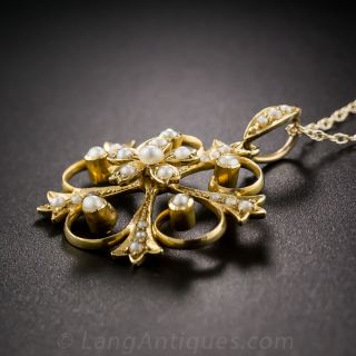 Antique Seed Pearl Pendant