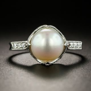 Antique Shreve & Co. Natural Pearl Ring - GIA - 1