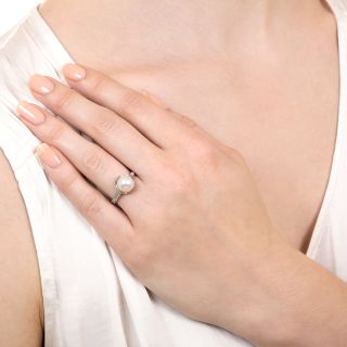 Antique Shreve & Co. Natural Pearl Ring - GIA