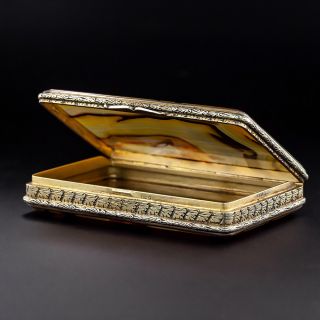Antique Silver and Agate Box