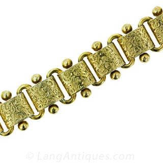 Antique Silver Gilt Bracelet Main View