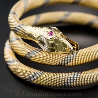 Antique Snake Bracelet with Diamond