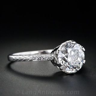 Antique Style 2.03 Carat Diamond Ring