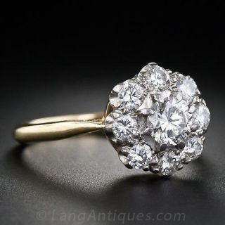 Antique Style Diamond Cluster Ring