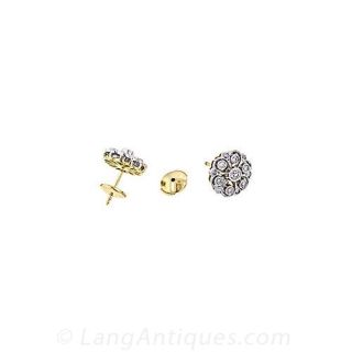Antique Style Diamond Earrings