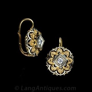 Antique Style Diamond Earrings