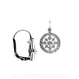 Antique Style Diamond Earrings
