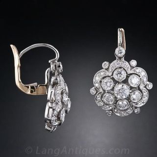 Antique Style Diamond Earrings