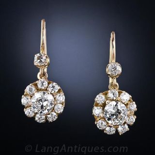Antique Style Diamond Earrings