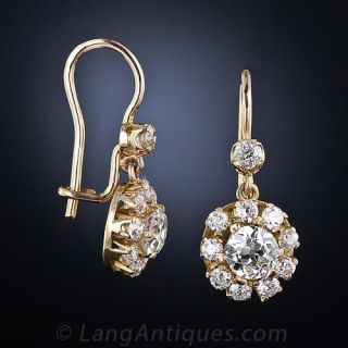 Antique Style Diamond Earrings
