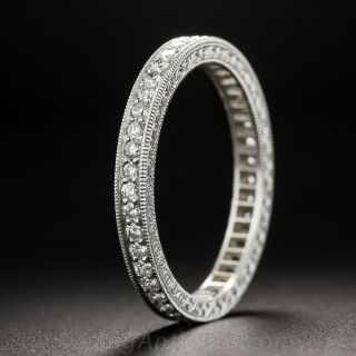 Antique Style Diamond Eternity Band - Size 6 1/4 - 2