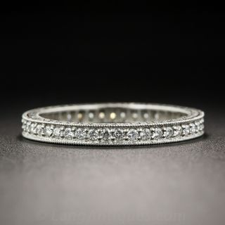 Antique Style Diamond Eternity Band - Size 6 1/2