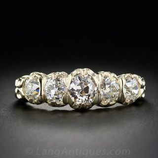 Antique Style Five-Stone Diamond Ring