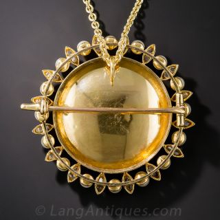 Antique Swiss Enamel Pin Pendant