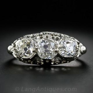 Antique Three-Stone Diamond Ring