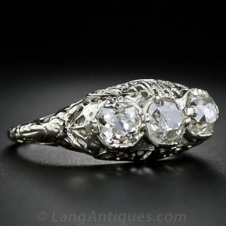 Antique Three-Stone Diamond Ring